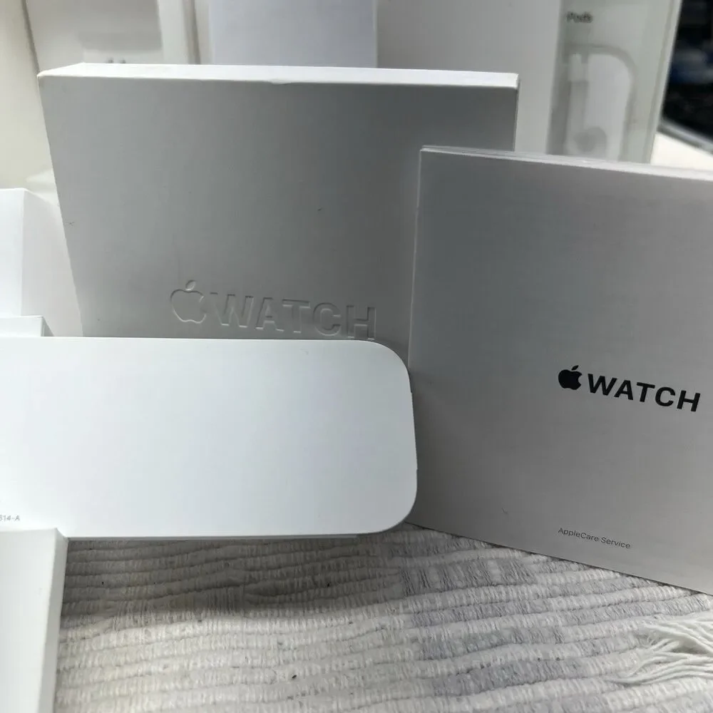 Lot of Apple BOXES ONLY: 6 iPhones, 4 Watches, TV, 2 AirPods, Charger, Home Pod